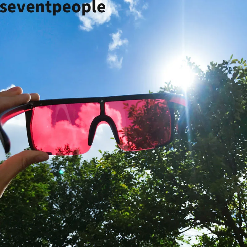 Oversize Kvadratnih Sončna Očala Ženske Semi-Rimless Enega Kosa Sunglass Moških 2020 Modne Blagovne Znamke Oblikovalec Pol Okvir Ravno Top Sonce Buljiti 1