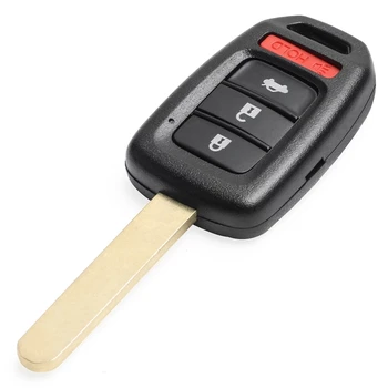 KEYECU Daljinsko Avto Ključ - 3+1/ 4 Gumbi & 313.8 MHz/ 433MHz & ID47 Čip - FOB za Honda Civic, Accord 2013-2016 FCC ID: MLBHLIK6-1T 0