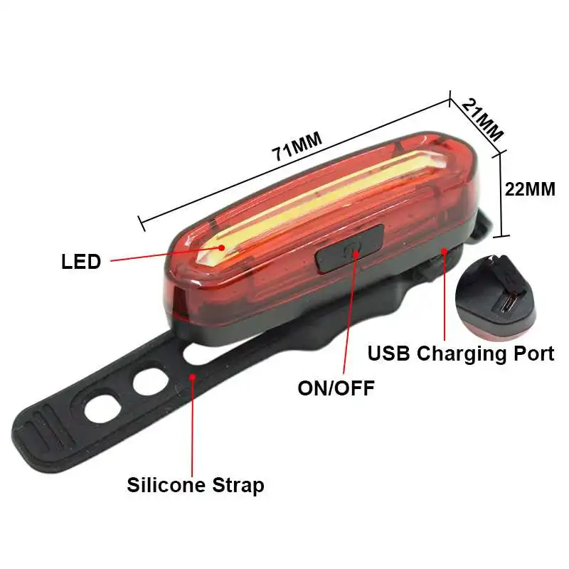 2019 Novo Kolo Zadnje Luči Kolesarska LED Luč USB Polnilne Nepremočljiva MTB Cestno Kolo Rep Luči Nazaj Lučka Luz Bicicleta 1