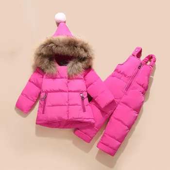 Visoko Kakovostne Zimske Otrok Kompleti Oblačil Za Dekleta Toplo Parka Navzdol Plašč Jakna Za Baby Dekle Oblačila Plašč Otrok Snežno Obleko 25093
