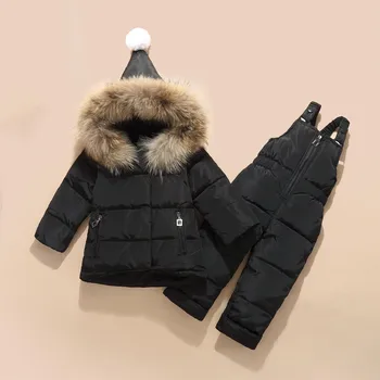 Visoko Kakovostne Zimske Otrok Kompleti Oblačil Za Dekleta Toplo Parka Navzdol Plašč Jakna Za Baby Dekle Oblačila Plašč Otrok Snežno Obleko 5