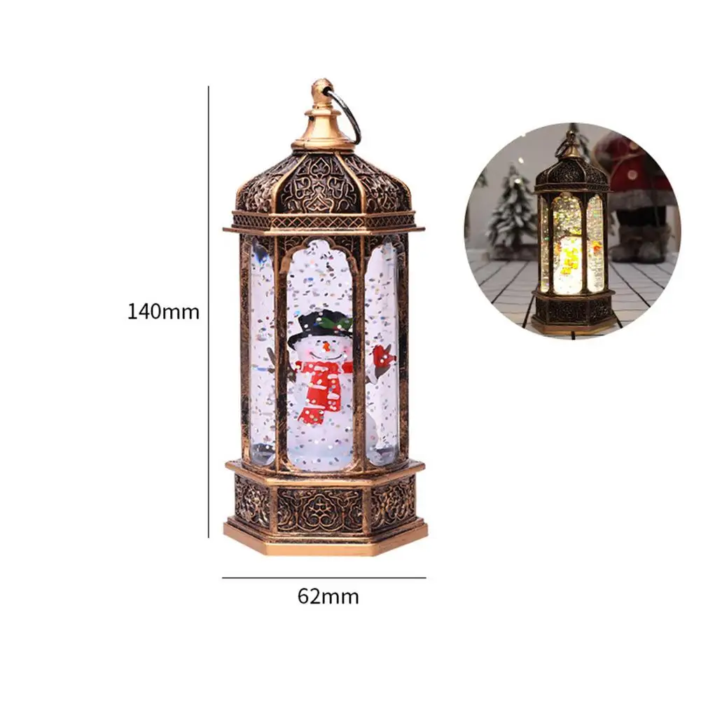 Retro Prenosna Luč Božični Okrasek Luč Zamenljive Baterije, Dekorativne Svetilke Z Lepimi Vzorci Za Dom Okno 0