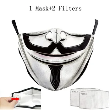 Smešno Joker Maske 3D Fashion Lobanja, Tiskanje Odraslih Usta Zajema Halloween Cospaly Stranka Ponovno Stroj Obraz Pad oglje 3