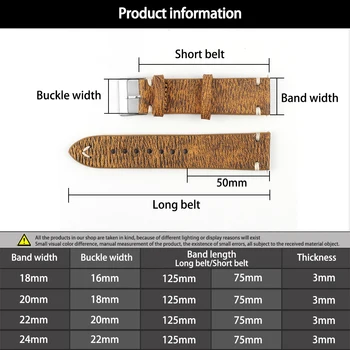 Visoka Kakovost Retro Pravega Usnja Watchband 18 mm 20 mm 22 mm 24 mm Stianless Jeklo Pin Sponke Watch Trak Pasu Pasovi Zamenjava 3