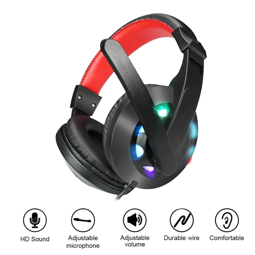 K3 3,5 mm, USB, 7.1 Žično Gaming Slušalke RGB Razsvetljavo, Audio Nad-Uho za Nov Xbox En/Laptop/Tablični Računalnik Gamer 5