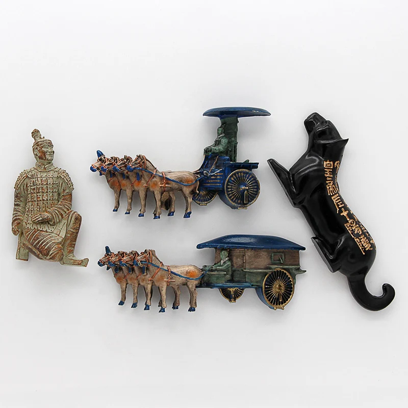 Terakota bojevniki Qin starodavni Kitajski Spominkov 3d hladilnik magnet Hufu spominek zbirka xian Shaanxi zbirka darilo 1