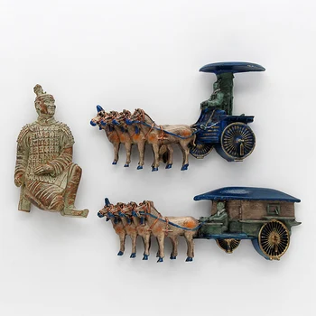 Terakota bojevniki Qin starodavni Kitajski Spominkov 3d hladilnik magnet Hufu spominek zbirka xian Shaanxi zbirka darilo 25405