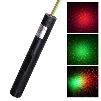 10000m Rdeča+Zelena Laser Pogled 2 V 1 Nepremočljiva High Power Laser 303 Kazalec Kovinsko Nastavljivo Lazer Pero Za Lov Kampiranje 25559
