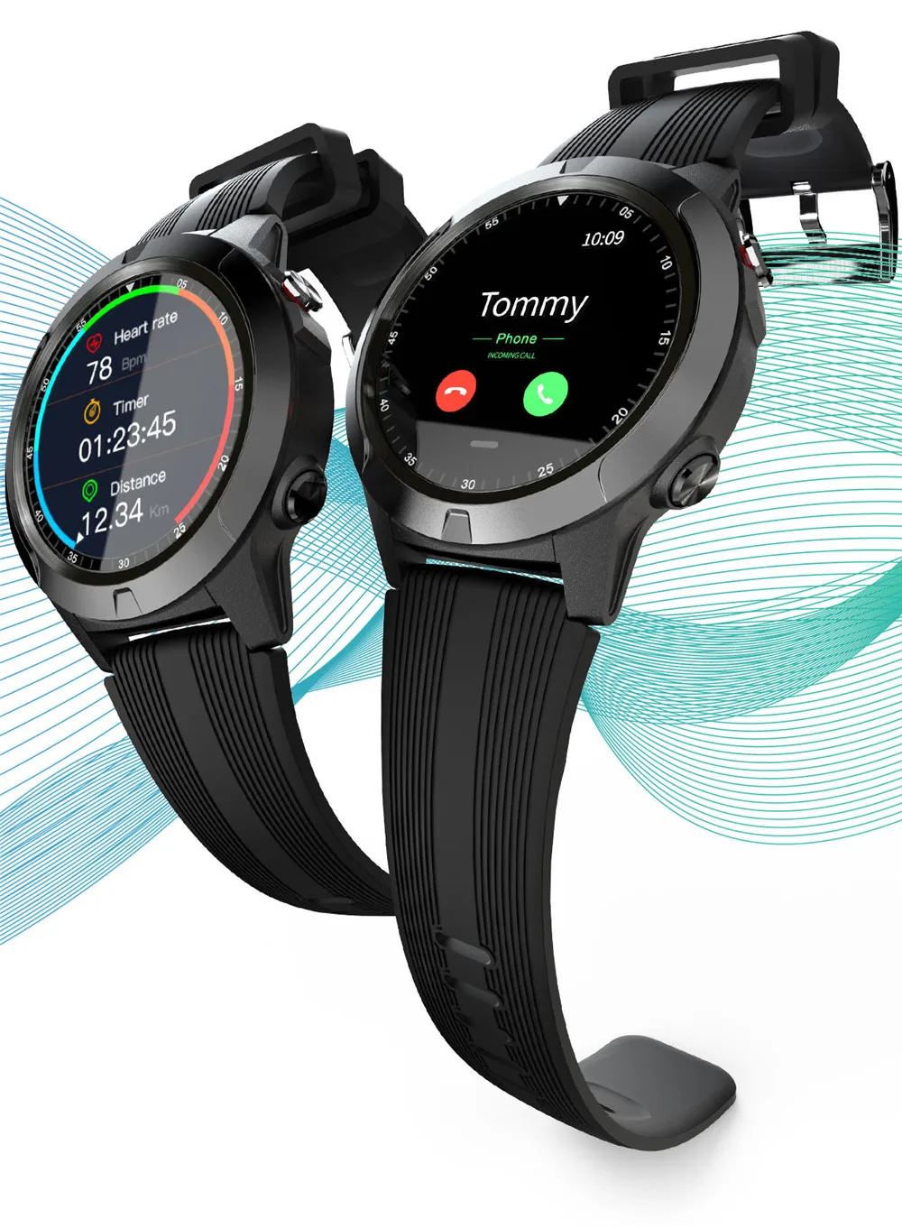 MOKA Pametno gledati Android Bluetooth klice kartice SIM GPS šport snemanje Srčni utrip, Krvni Tlak nepremočljiva smartwatch moški ženske 3