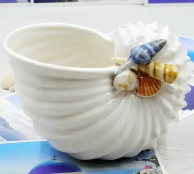Sredozemlje keramični zvezda lupini conch pepelnik sladkarije nakit za shranjevanje ploščo doma dekor porcelan figurice poroka dekoracija 3