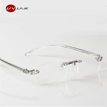UVLAIK Rimless Obravnavi Očala Moški Ženske Ultra-lahkih brez okvirjev TR90 Pregledna Očala Očala Očala 1.5 2.0 2.5 3.0 3.5 25778