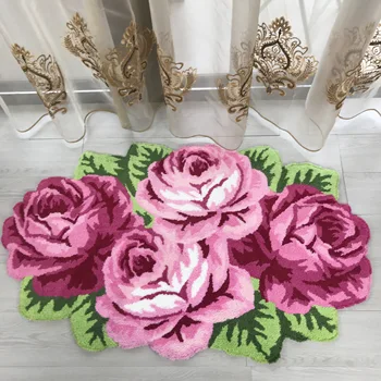 Vroče prodaje rose zgrinjati preprogo zgrinjati preproga za dnevno sobo, roza, rdeča, vijolična 110*70 cm 4