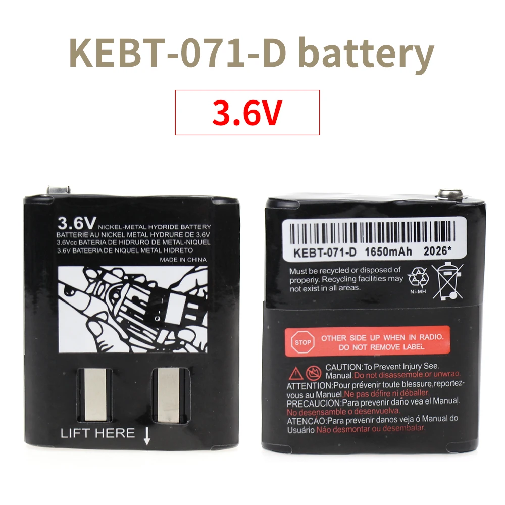 1650mAh KEBT-071-A KEBT-071-D 3 AA baterije za polnjenje Ni-Mh Baterija za MOTOROLA Talkabout EM1000 T4900 T9680R MC220 MS350R Serije 4