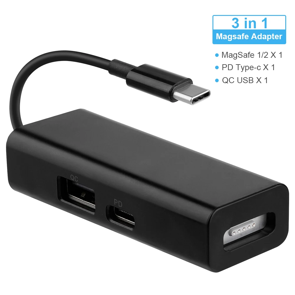 3 v 1 Tip C HUB 1/2 Prilagodilnik Pretvornika USB-C HUB Adapter Primeren za Notebooke Pametne telefone z USB-C Vrata 5