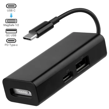 3 v 1 Tip C HUB 1/2 Prilagodilnik Pretvornika USB-C HUB Adapter Primeren za Notebooke Pametne telefone z USB-C Vrata 1