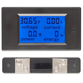 DC LCD Combo Meter KWH Watt Plošči Merilnik Digitalni Prikaz Napetost, Trenutna Moč Poraba Električne Energije Merilnik Baterije Tester 1