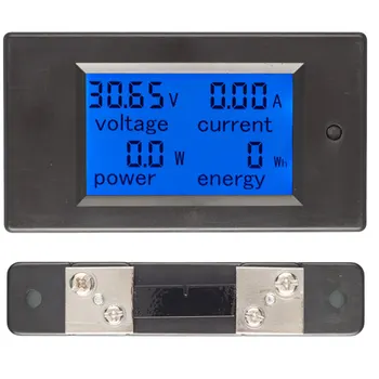 DC LCD Combo Meter KWH Watt Plošči Merilnik Digitalni Prikaz Napetost, Trenutna Moč Poraba Električne Energije Merilnik Baterije Tester 3