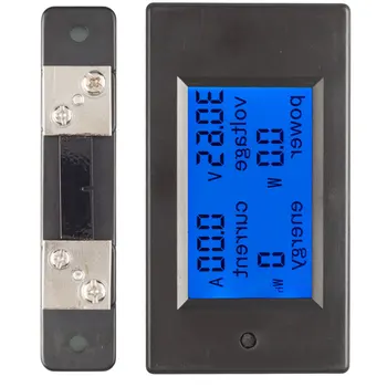 DC LCD Combo Meter KWH Watt Plošči Merilnik Digitalni Prikaz Napetost, Trenutna Moč Poraba Električne Energije Merilnik Baterije Tester 4