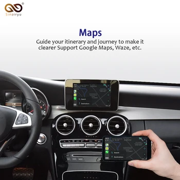 Sinairyu Brezžični Apple Carplay za Mercedes A B C E G CLA GLA GLC-E Razred Avtomobila igrajo Android Auto/Zrcaljenje-2019 NTG5 W205 3
