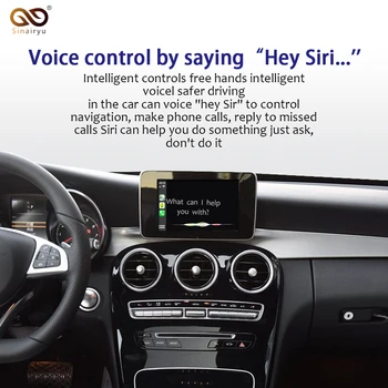 Sinairyu Brezžični Apple Carplay za Mercedes A B C E G CLA GLA GLC-E Razred Avtomobila igrajo Android Auto/Zrcaljenje-2019 NTG5 W205 4