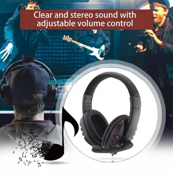Slušalke 3.5 mm Žično Gaming Slušalke Slušalke Glasbeni Mikrofon Za PS4 Play Station 4 Igre PC Klepet računalnik Z Mikrofonom 5