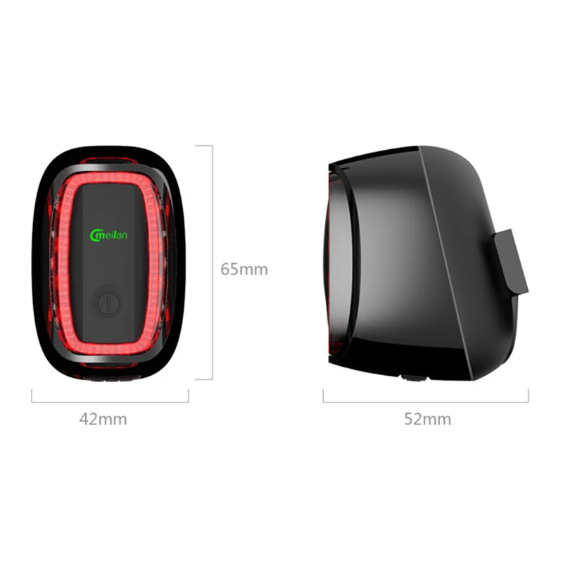 2020 NOVO Meilan X6 Kolo Svetlobe brezvrvični, Laser Luči USB Polnilne Smart Rep Lučka MTB Kolesarski Varnost Opozorilo Led 5