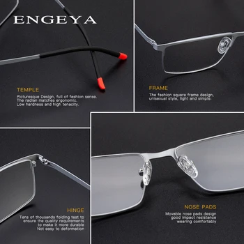 Optični Kovinskih Očal Okvir Moških Retro Jasno Kratkovidnost Recept za Očala Kvadratnih Oblikovalec Očala Okvir Edinstveno Ročico#IP9010 2682