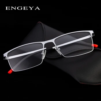 Optični Kovinskih Očal Okvir Moških Retro Jasno Kratkovidnost Recept za Očala Kvadratnih Oblikovalec Očala Okvir Edinstveno Ročico#IP9010 1