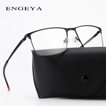Optični Kovinskih Očal Okvir Moških Retro Jasno Kratkovidnost Recept za Očala Kvadratnih Oblikovalec Očala Okvir Edinstveno Ročico#IP9010 5