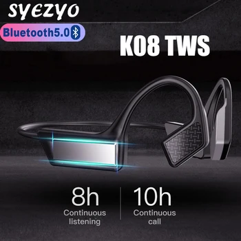 K08 TWS Brezžične Bluetooth Slušalke Glasbo, Slušalke Z Kostno Prevodnost Nepremočljiva Šport Čepkov na Prostem, Prostoročno, Slušalke 4