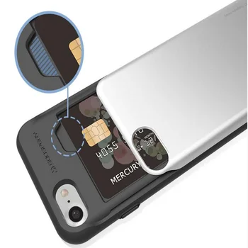 Goospery skyslide primeru za IPHONE 12mini 12 11 PRO MAX XR XS MAX X 6 7 8 6S PLUS SE2 SE 2020 kreditne kartice shockproof odbijača 3