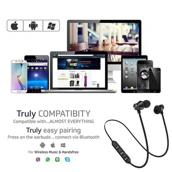 Bluetooth V4.2 Brezžične Stereo Slušalke Šport Nepremočljiva Čepkov Z Mikrofonom Slušalke Za iPhone X XS Max Samsung S8 S9 S10 Xiaomi9 2