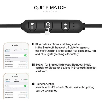 Bluetooth V4.2 Brezžične Stereo Slušalke Šport Nepremočljiva Čepkov Z Mikrofonom Slušalke Za iPhone X XS Max Samsung S8 S9 S10 Xiaomi9 5