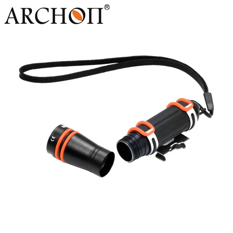 Prvotne ARCHON D1A Mini Svetilka * XP-E R3 LED Potapljaška Luč 75 Lumnov Podvodno Svetilko lanterna podvodni ribolov lampe 2