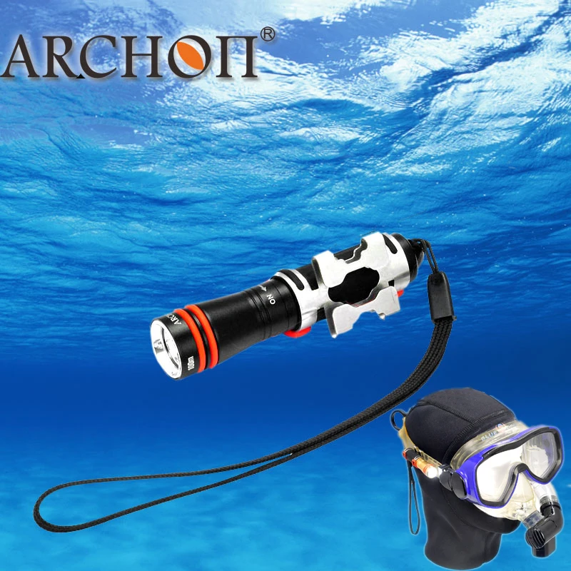 Prvotne ARCHON D1A Mini Svetilka * XP-E R3 LED Potapljaška Luč 75 Lumnov Podvodno Svetilko lanterna podvodni ribolov lampe 5