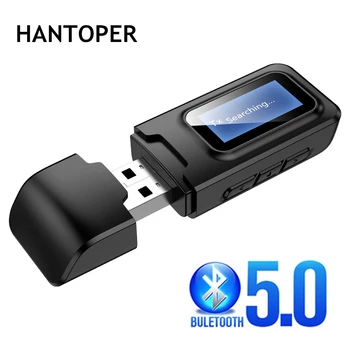 Bluetooth 5.0 Avdio Sprejemnik Oddajnik LCD-Zaslon 3.5 mm AUX Vtičnica za Stereo Ključ USB Brezžični Adapter za Avto PC TV Slušalke 1