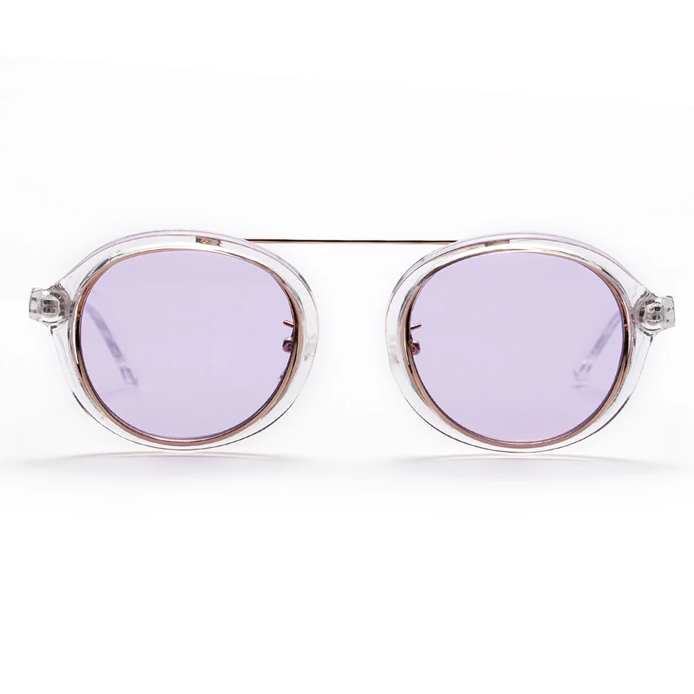 Peekaboo classic vintage okrogla sončna očala za moške blagovne znamke oblikovalci 2018 vijolična rumena črna pregleden sončna očala ženske retro 3