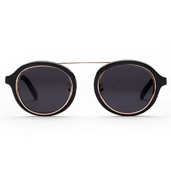 Peekaboo classic vintage okrogla sončna očala za moške blagovne znamke oblikovalci 2018 vijolična rumena črna pregleden sončna očala ženske retro 2761