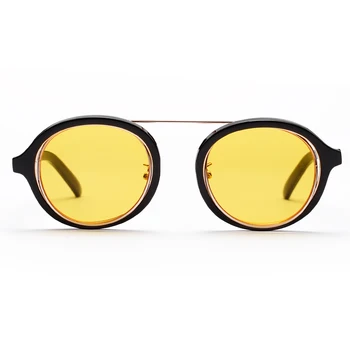 Peekaboo classic vintage okrogla sončna očala za moške blagovne znamke oblikovalci 2018 vijolična rumena črna pregleden sončna očala ženske retro 1