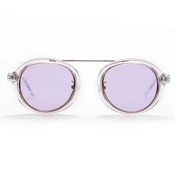 Peekaboo classic vintage okrogla sončna očala za moške blagovne znamke oblikovalci 2018 vijolična rumena črna pregleden sončna očala ženske retro 3