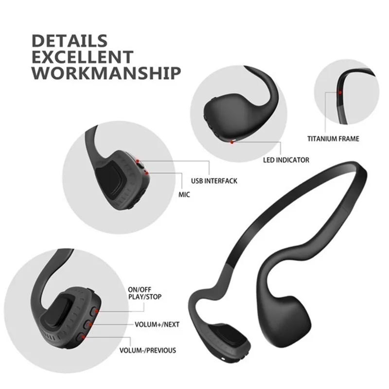 Nove Kostne Prevodnosti Slušalke Brezžične Bluetooth Slušalke Dvostranskih Stereo Šport Ni za v Uho HIFI HD Super Slušalke Zunanji USB 2