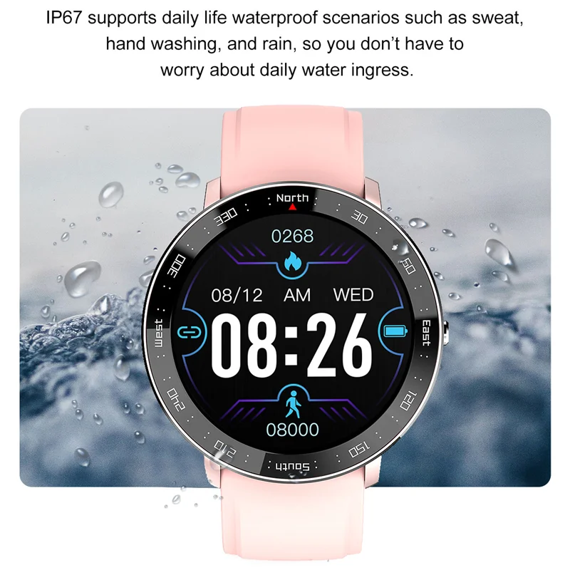 LIGE za Ženske Smartwatch IP67 Nepremočljiva Watch Fitnes Tracker Srčnega utripa Šport Moški Ženske Smartwatch za IOS Android + Box 0