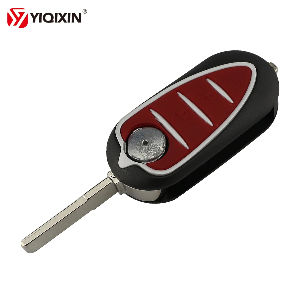 YIQIXIN Flip Zložljiva 3 Gumbi Daljinskega Avto Ključ Lupini Fob, Primerni Za Alfa Romeo Mito Giulietta GTO 159 Avtomobilski Avto Ključ Rdeč 0
