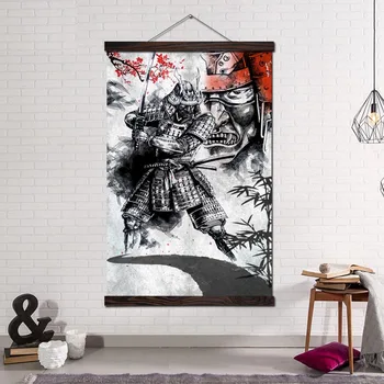 Wall Art Platno Uokvirjena Plakatov in Fotografij Sliko Stenski Dekor Platno Slikarstva, Fotografije, Dnevna Soba Japonski Samuraji Meč Oklep 0