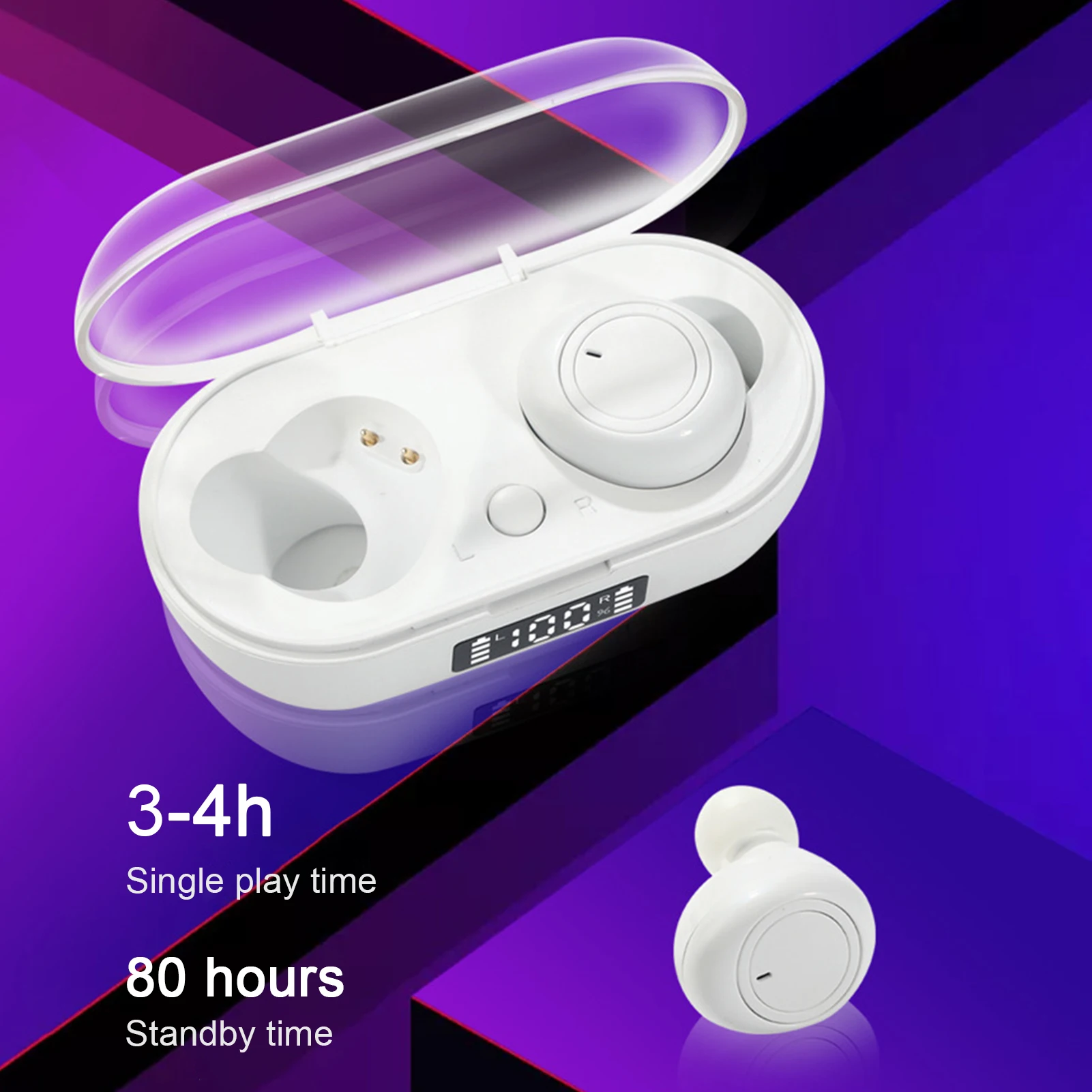 Brezžični Čepkov Bluetooth 5.1 TWS S100 slušalke za Samsung Xiaomi Huawei pametni Telefon 3D Glasbe Športe Z Dvojnim Mikrofonom 4