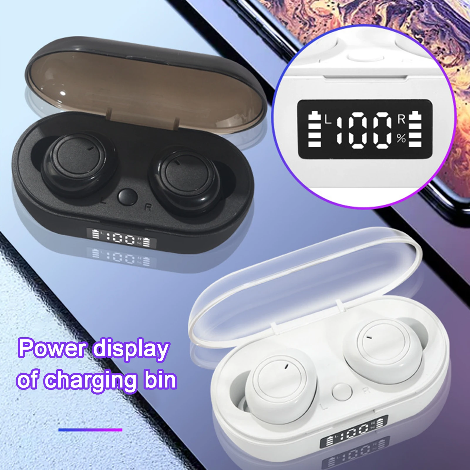 Brezžični Čepkov Bluetooth 5.1 TWS S100 slušalke za Samsung Xiaomi Huawei pametni Telefon 3D Glasbe Športe Z Dvojnim Mikrofonom 5