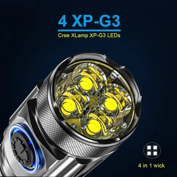 MINI svetilke najmočnejši Mini Taktično Led Svetilka Usb XPG3 Led Svetilko Nepremočljiva BLISKAVICA LED Žarnice Strani Skp Svetlobe 4