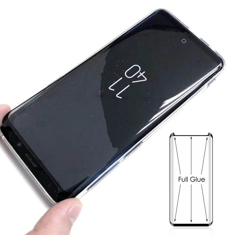 Akcoo S9 stekla zaščitnik zaslon full lepilo lepilo za Samsung Galaxy S9 Plus kaljeno steklo screen protector primeru prijazno film 2
