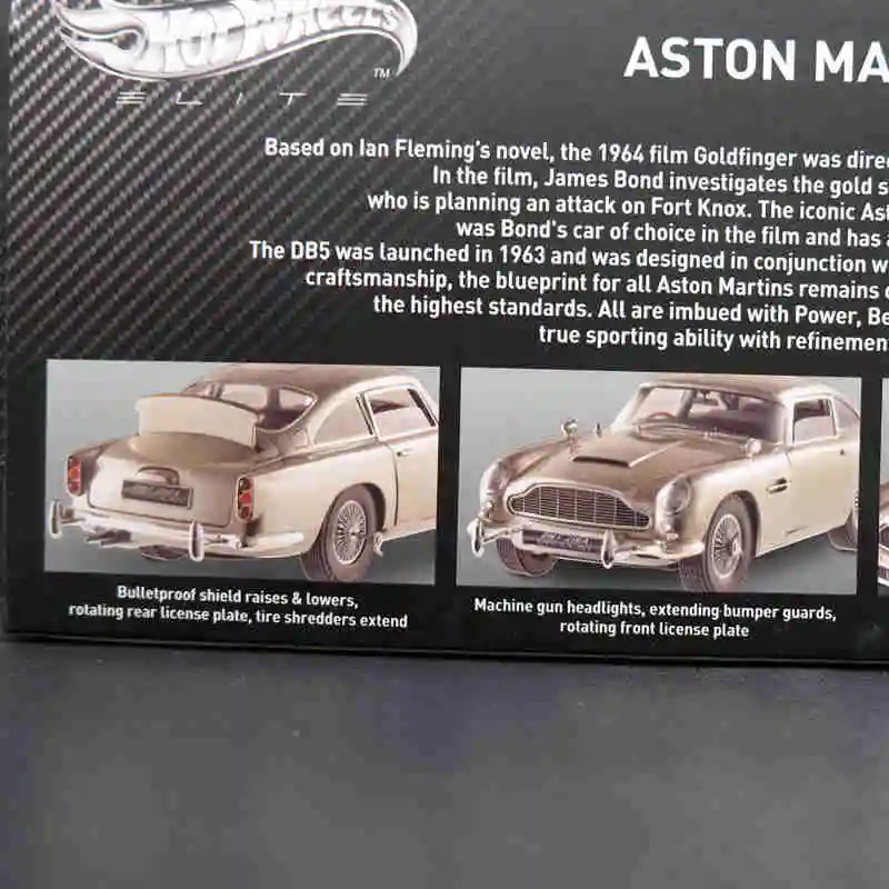 HotWheels 1:18 Diecast Avto Model Edition Aston-Martins DB5 Goldfinger 007 JAME Obveznice BLY20 Zbirka vozila z Original Škatlo 4
