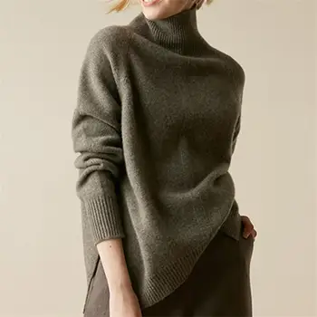 2020 Jesensko Zimski pulover ženske turtleneck Kašmir Ohlapen pulover ženske, pulover pletenje puloverju puloverji Plus Velikost vrhovi nova 2